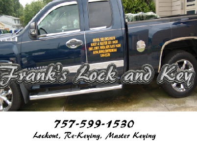 Frank's Lock and Key Service in Virginia 757-599-1530 